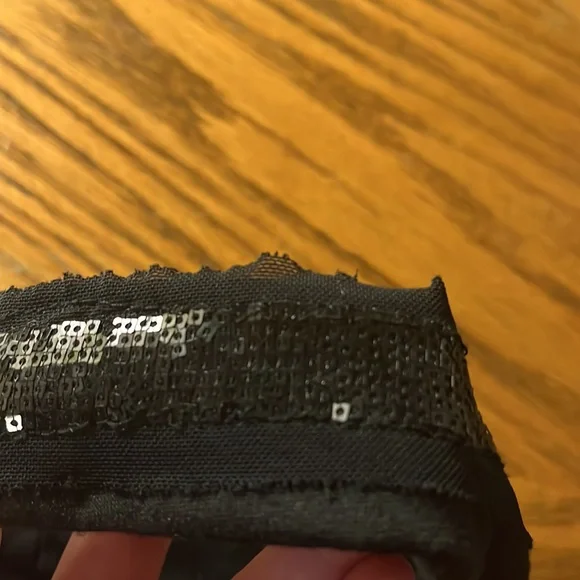 Women’s Sequin Headband 1.5” - Square Sequins & Gauze / Mesh Elastic Headband - Picture 4 of 6